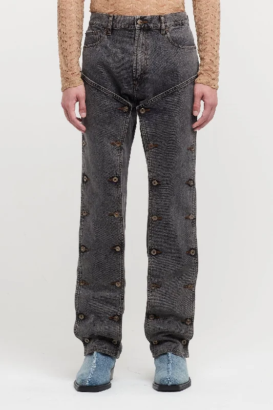 Men's Dress Pants for Special EventsY/Project Mens Evergreen Snap Off Jeans