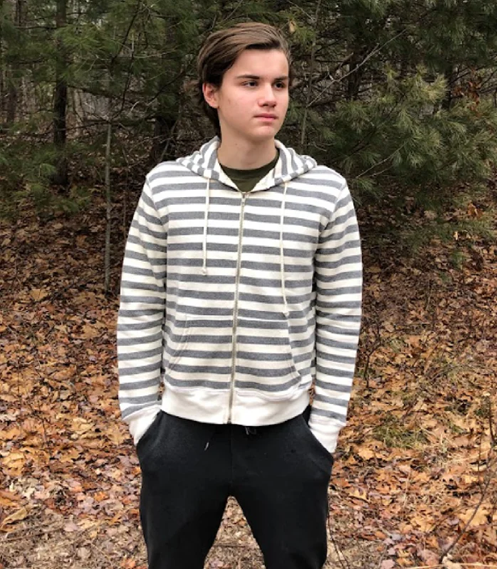 Men's Sweaters with Button-Up CollarsMens Striped Hoodie