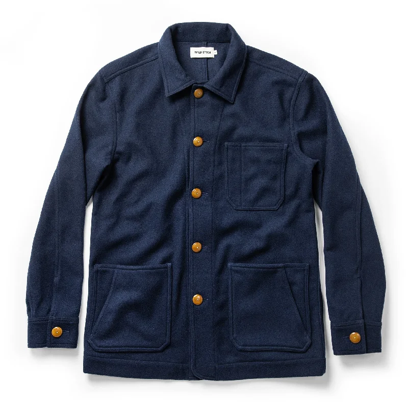Men's Coats with Magnetic ClosuresThe Ojai Jacket in Navy Boiled Wool