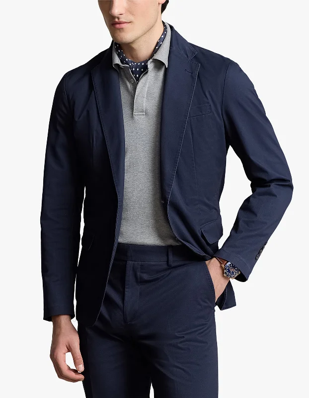 Men's Coats with Hand WarmersTwo Button Blazer - Nautical Ink