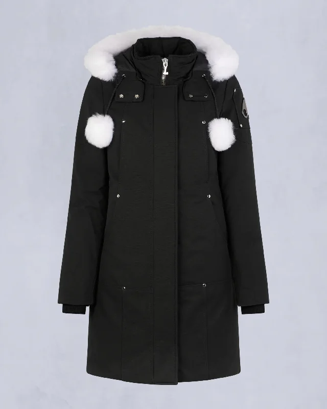 BLACK WITH NATURAL SHEARLING