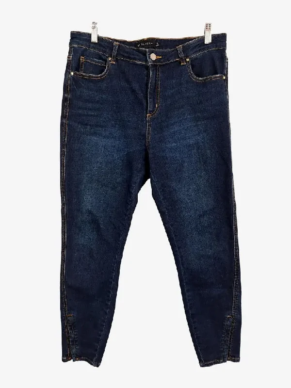 Stylish Men's JeansWitchery Indigo  Stretch Cropped Zipper Jeans Size 14
