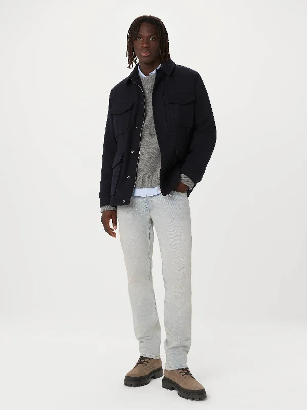 Men's Coats with Relaxed FitsThe Recycled Wool Field Jacket in Deep Blue
