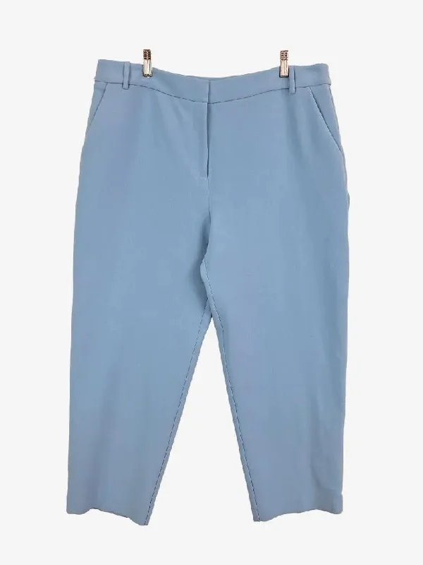 Wide-Leg Men's JeansVeronika Maine Tapered Soft Blue Cropped Office Pants Size 18