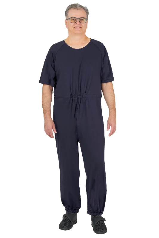 Men's Pants with Embroidered DesignsAnti-Strip Jumpsuit - Bobby | Navy