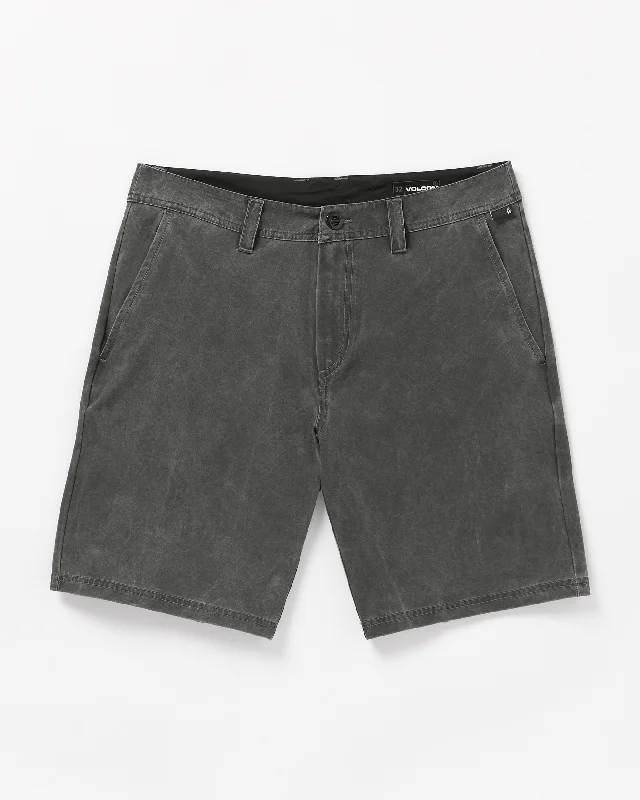 Men's Pants with Button-CuffsStone Faded Hybrid Shorts - Stealth