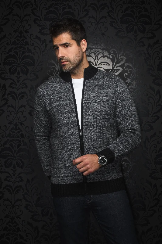 Cozy Men's Cable-Knit SweatersAu Noir® Sweaters | Koski Grey