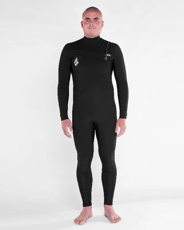 Men's Patterned Pants with Geometric DesignsMens Modulator 4/3mm Chest Zip Fullsuit - Black