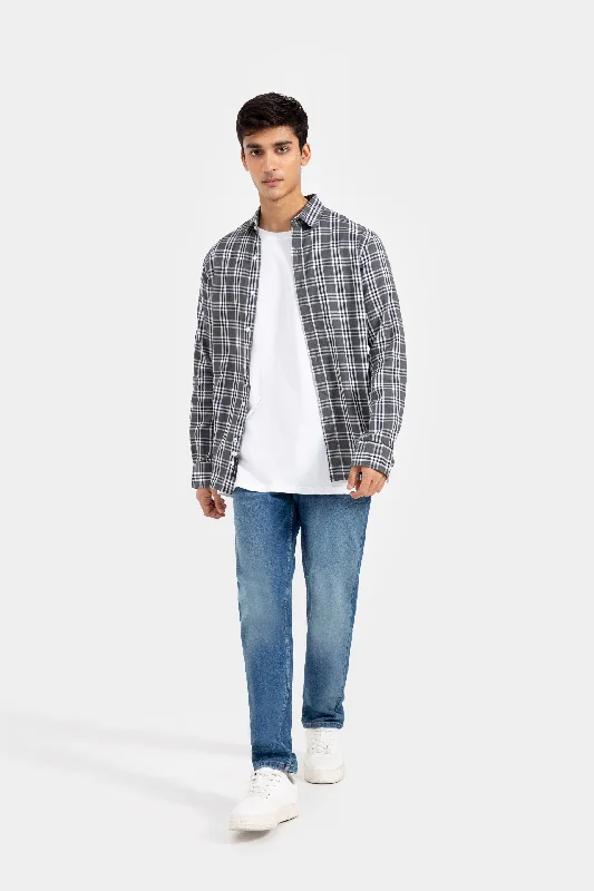 Men's Solid-Color Button-Down Shirts for VersatilityCheck Shirt