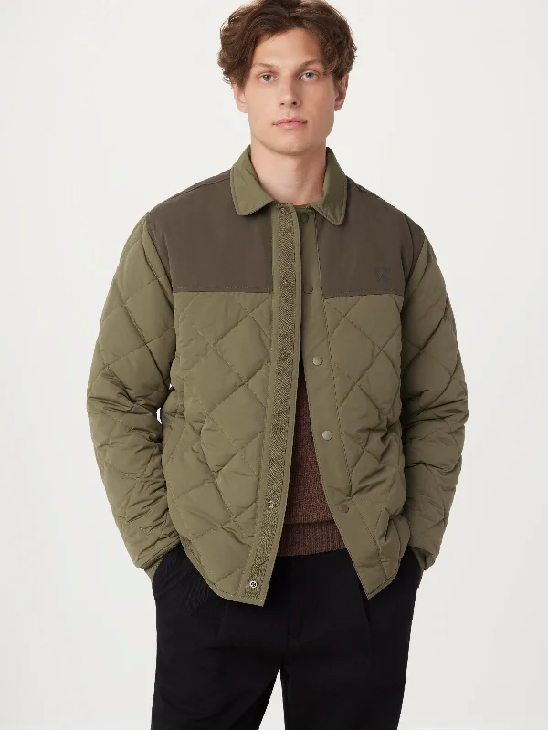 Men's Coats with Adjustable HemsThe Skyline Collared Jacket in Green