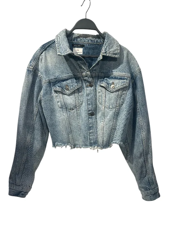 Oversized Relaxed-Fit Men's Jeansksubi/Denim Jkt/S/Denim/BLU/Cropped Denim Jacket