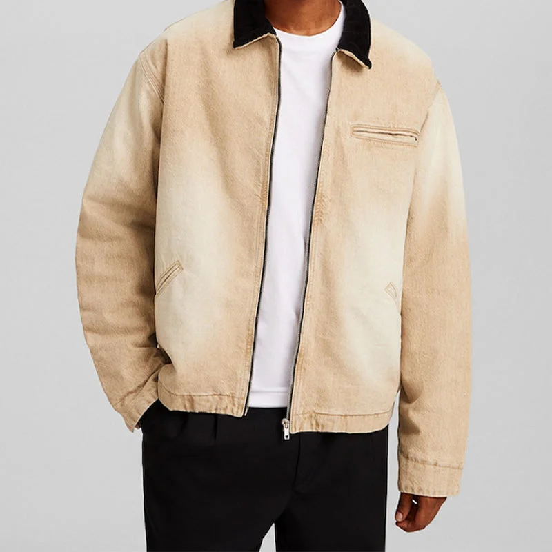 Trendy Men's JeansColored Denim Jacket