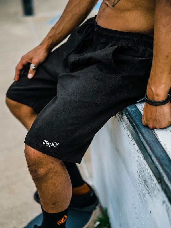 Men's High-Waisted Pants for a Retro StyleOuter Spaced Shorts - Washed Black