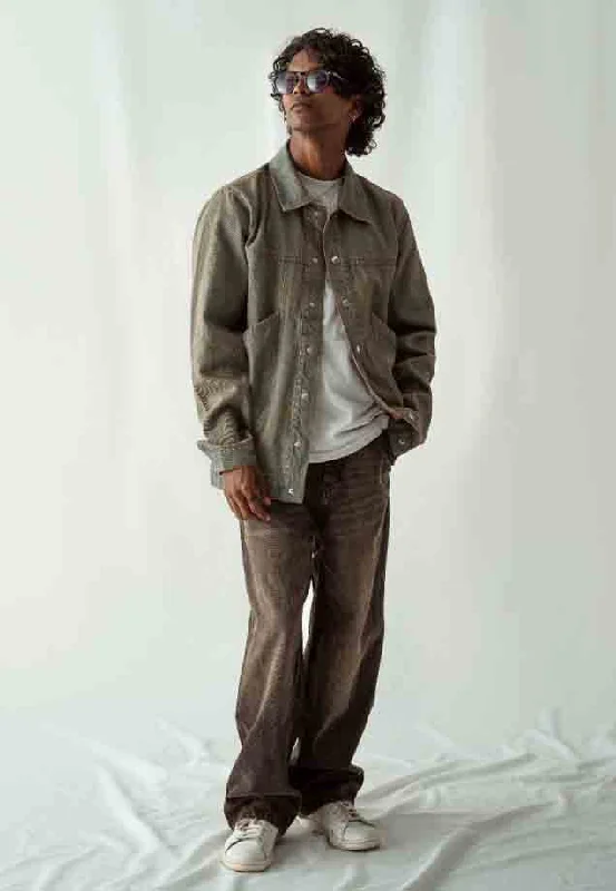 Durable Workwear Men's Jeans90'S Inspired Denim Jacket - Petrol Wash