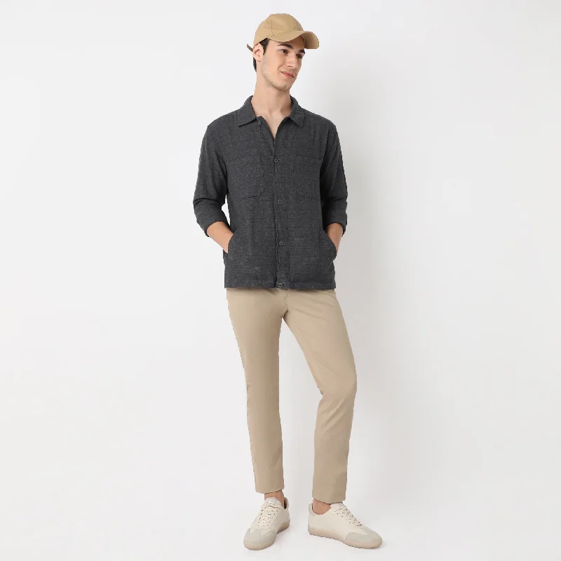 Men's Solid-Colored Shirts for VersatilityOversized Outdoor Explorer Shacket Shirt