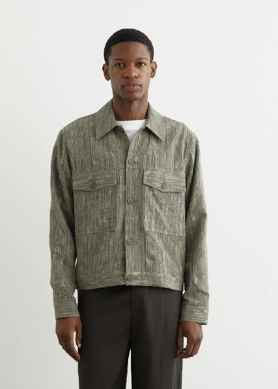 Men's Coats for SkiingStereo Jacquard Work Jacket