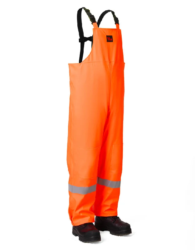 Men's Zippered Pants for SecurityForcefield Lightweight FR Orange Hi Vis Safety Rain Overalls 023-6050 Men's Zippered Pants for SecurityForcefield Lightweight FR Orange Hi Vis Safety Rain Overalls 023-6050