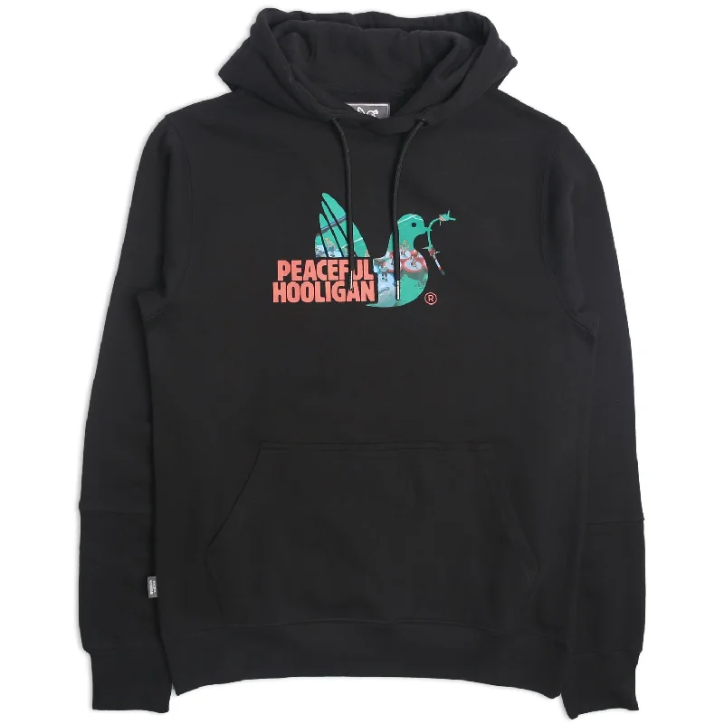 Men's Hoodies with Stretch FabricFootball Dove Hoodie Black