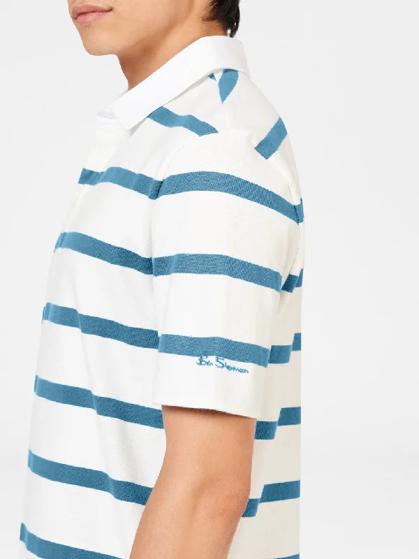 Men's Sweaters with BeadsBretton Stripe Rugby Knit Polo