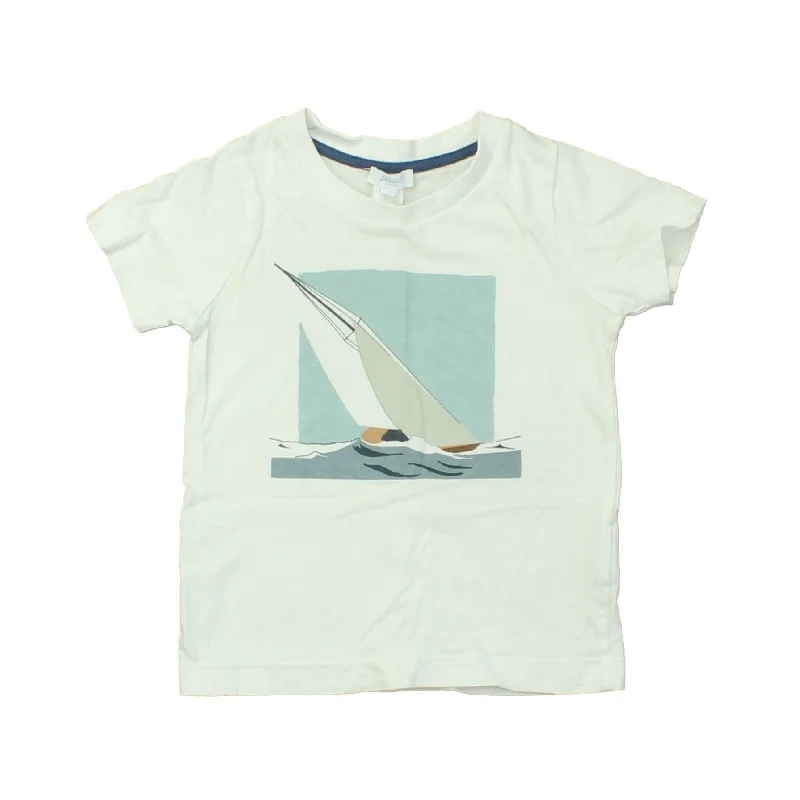 Men's Shirts with Hidden PocketsJacadi Boys White | Sailboat T-Shirt