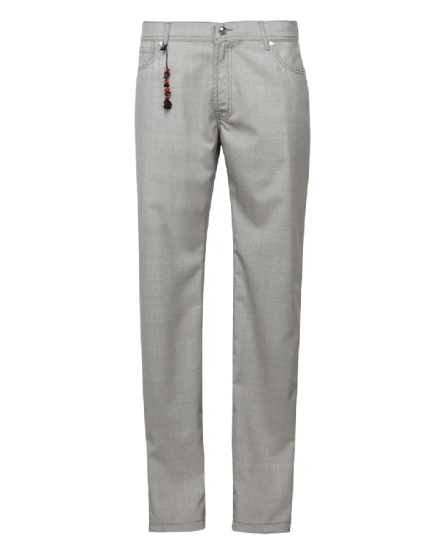 Designer Skinny Men's JeansPearl Grey 5 Pocket Pant