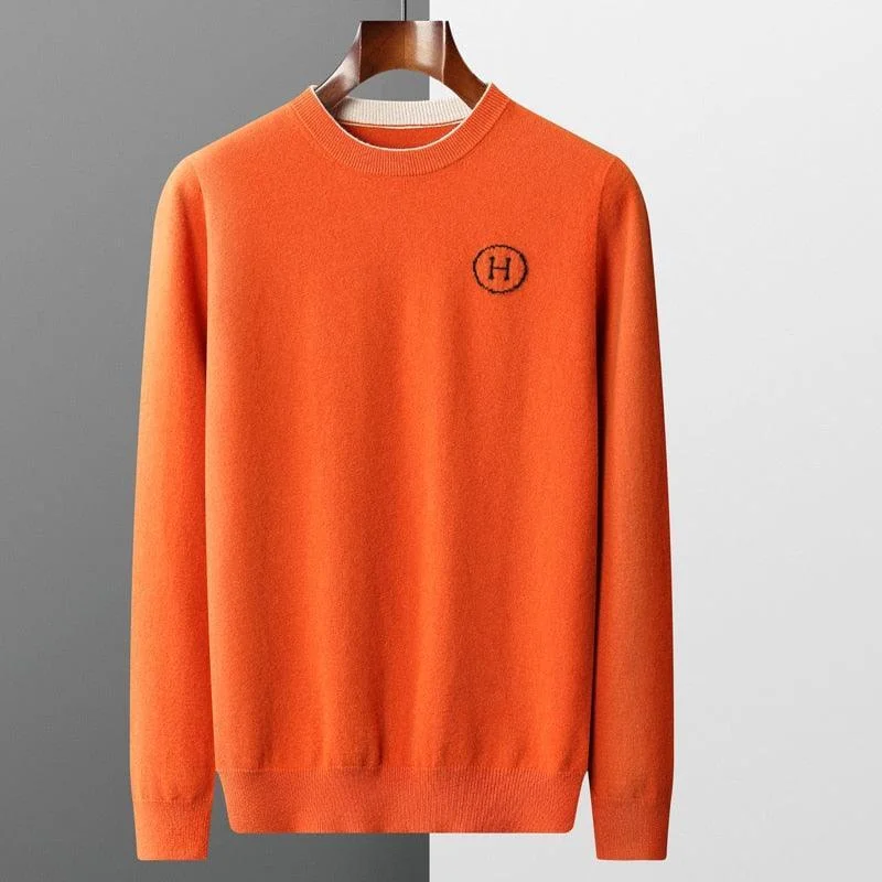 Men's Sweaters with Checkerboard PatternsMen's Crew Neck Pullover Sweater