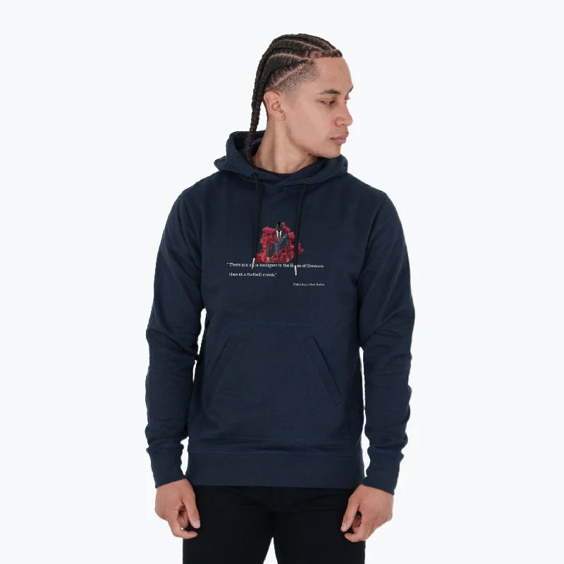 Men's Hoodies with Embroidered PatchesClough Hoodie Navy