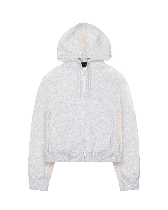 Casual Men's Zip-Up HoodiesGrey Zip Track Hoodie