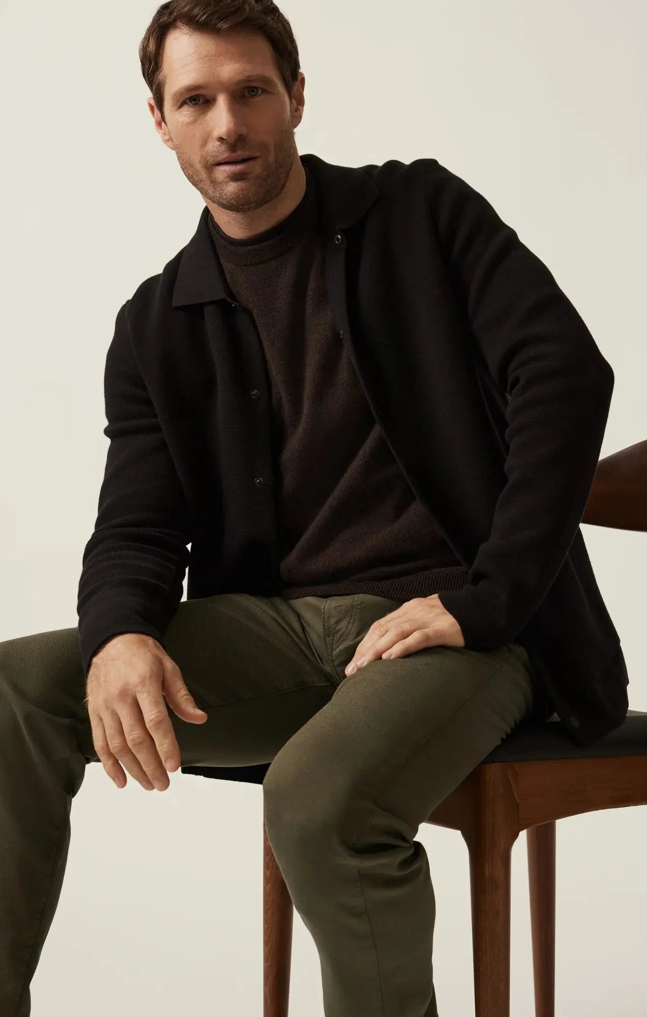 Men's Sweaters with Button Cuffs34 Heritage | Full Button Cardigan