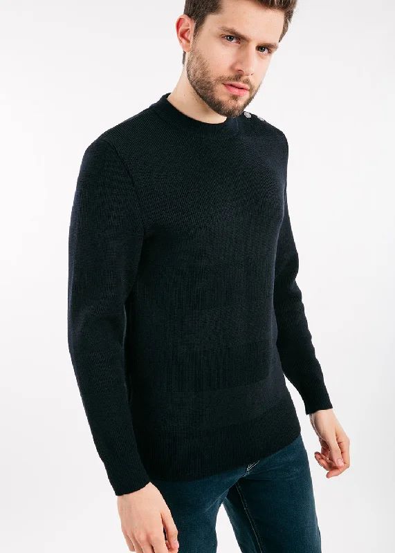 Men's Sweaters with Zippered PocketsGRAND RAY - Saint James x Eden Park (NAVY)