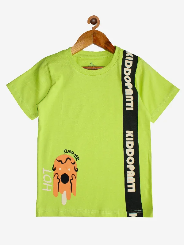 Durable Men's Work ShirtsBoys Printed Half Sleeve Tee