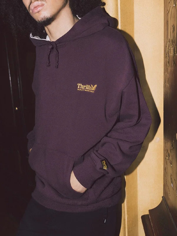 Men's Sweaters with Ribbed HemsThrills Union Slouch Pull On Hood - Wine