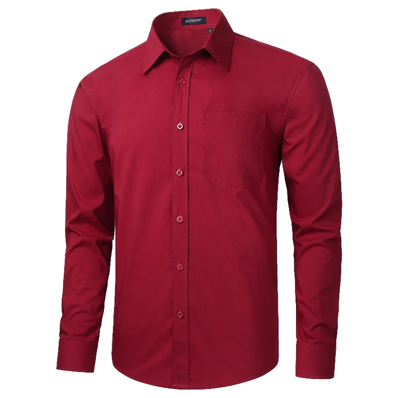 Men's V-Neck T-Shirts for a Flattering ShapeMen's Dress Shirt with Pocket - BURGUNDY Men's V-Neck T-Shirts for a Flattering ShapeMen's Dress Shirt with Pocket - BURGUNDY