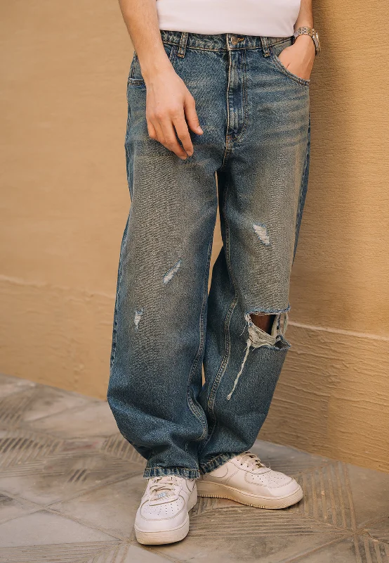 Men's Skinny JeansRipped Baggy Fit Jeans - Tint Over Dyed