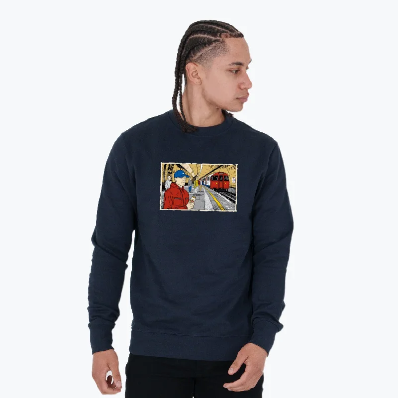 Men's Hoodies for Mild WeatherUnderground Sweatshirt Navy