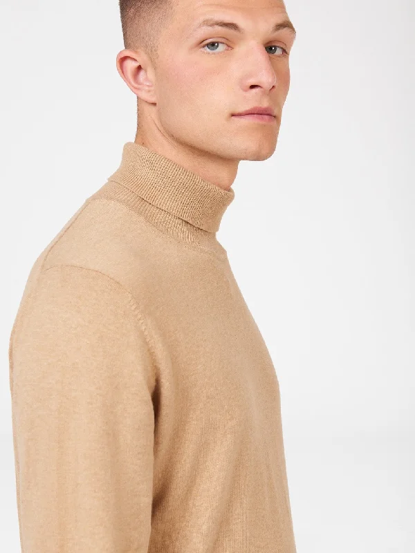 Men's Sweaters for AutumnSignature Knitted Roll Neck Sweater - Stone