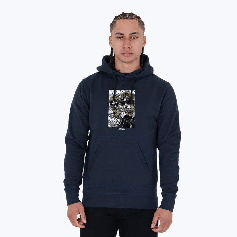 Men's Hoodies with Screen-Printed GraphicsBrother Hoodie Navy