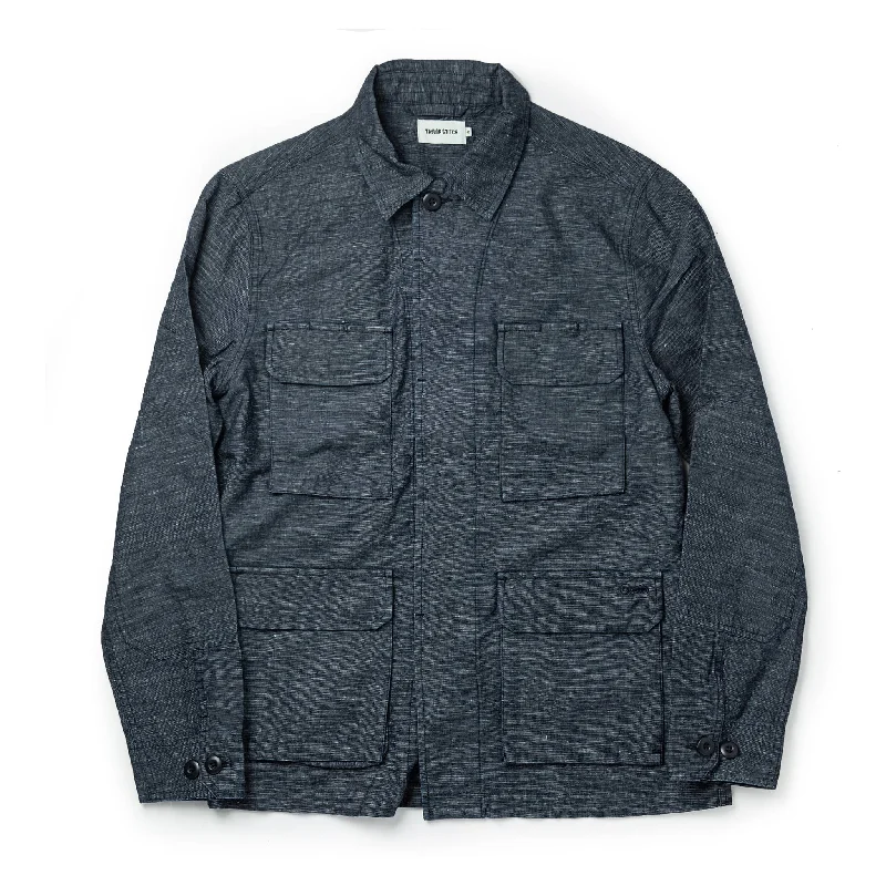 Men's Coats for Tall MenThe BDU Shirt Jacket in Indigo Slub