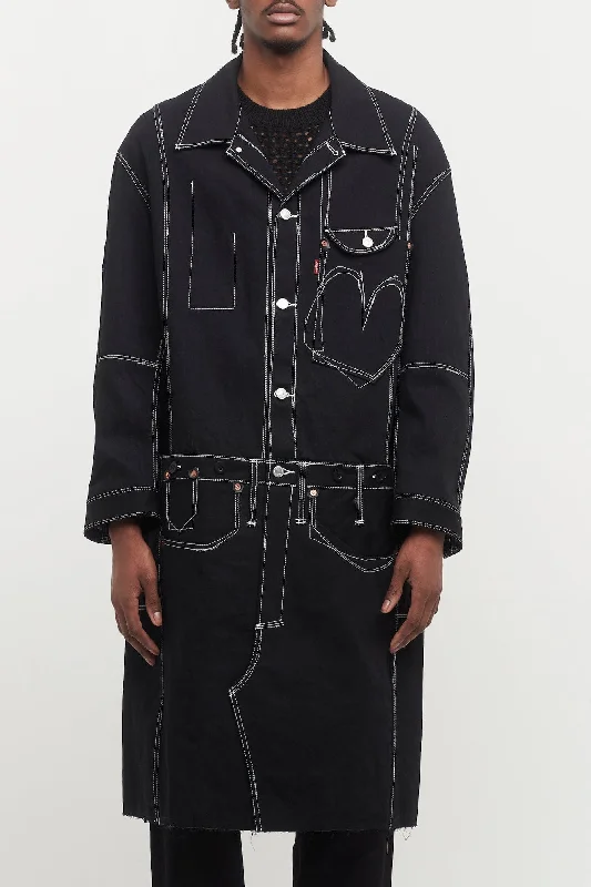 Men's High-Waisted Pants for a Retro StyleJunya Watanabe MAN Deconstructed Jumpsuit Coat Men's High-Waisted Pants for a Retro StyleJunya Watanabe MAN Deconstructed Jumpsuit Coat