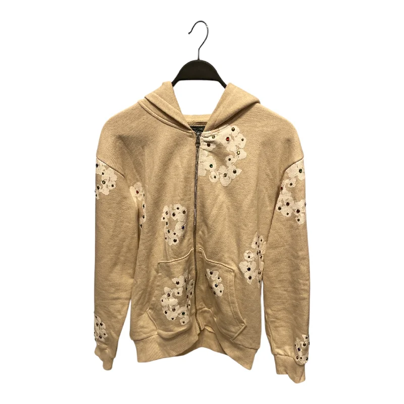 Dark Wash Men's JeansDENIM TEARS/Zip Up Hoodie/M/Floral Pattern/Cotton/CRM/studded hoodie collab