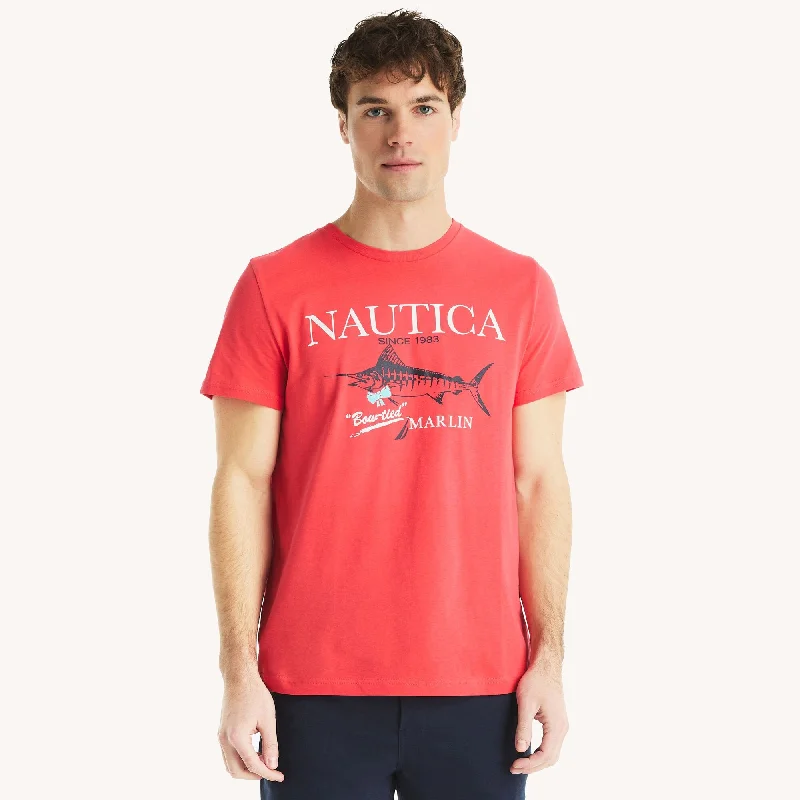 Men's Shirts with Chest PocketsNautica Mens Marlin Graphic T-Shirt