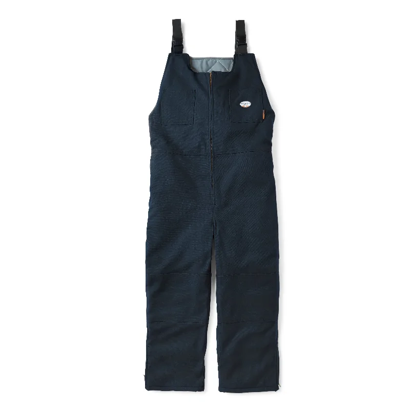 Men's Pants with Faux Leather PatchesRasco FR FR2607NV Navy Insulated Quilt-Lined Bib Overall Men's Pants with Faux Leather PatchesRasco FR FR2607NV Navy Insulated Quilt-Lined Bib Overall