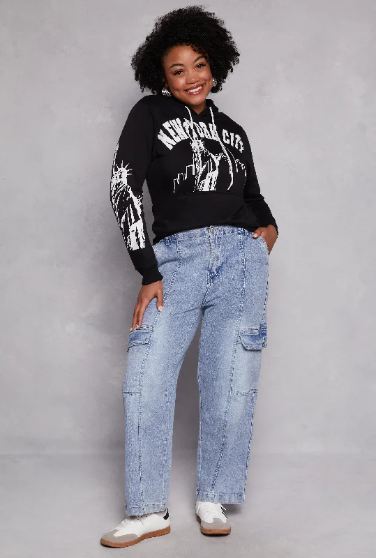 Men's Jeans Made from Recycled MaterialsPlus Size Almost Famous Cargo Skater Jeans