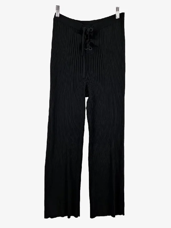 Men's Jeans with Fashionable RipsDion Lee Knit Eyelet Lace Up Pants Size L
