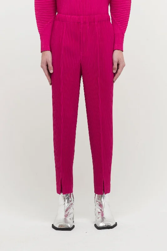 Men's Pants with Flap PocketsHomme Plissé MC November 23 Trouser in Magenta