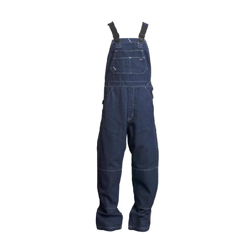 Men's Pants with Zippered PocketsLAPCO FR B13FRDN Denim 13oz. FR Denim Bib Overall