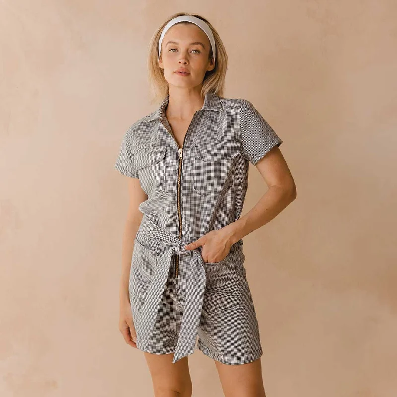 Men's Skinny Jeans for a Trendy LookCity Romper, Houndstooth