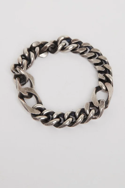 Men's Patterned Pants with StripesWerkstatt München Bracelet Curb Chain Long Links