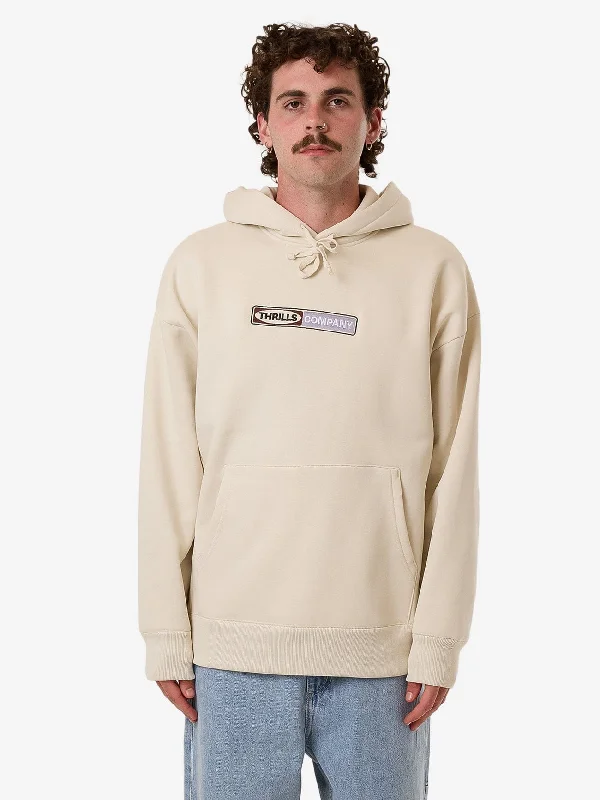Men's Sweaters with Tailored FitsLocked In Slouch Pull On Hood - Heritage White