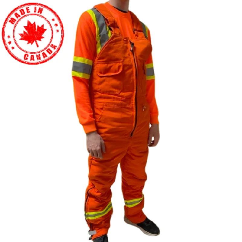 Men's Twill Pants for a Dressy LookPremium Orange Insulated AR/FR Bib Overalls